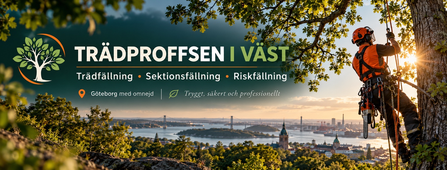 Trädproffsen i Väst – trädfällning, sektionsfällning och riskfällning i Göteborg med omnejd